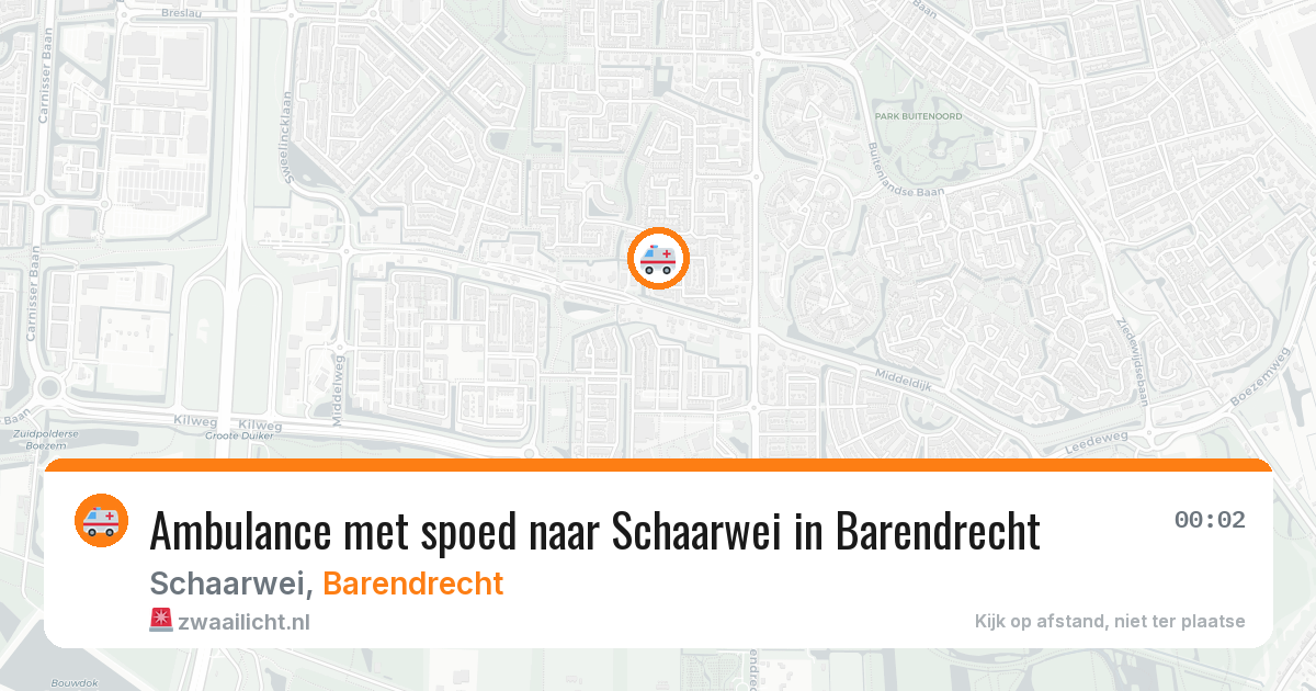Ambulance met spoed naar Schaarwei in Barendrecht — 28 apr 2026