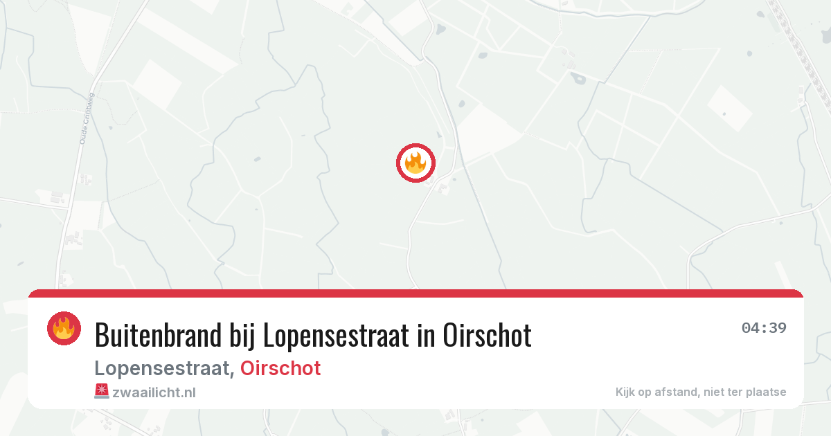 Buitenbrand bij Lopensestraat in Oirschot — 29 jul 2026