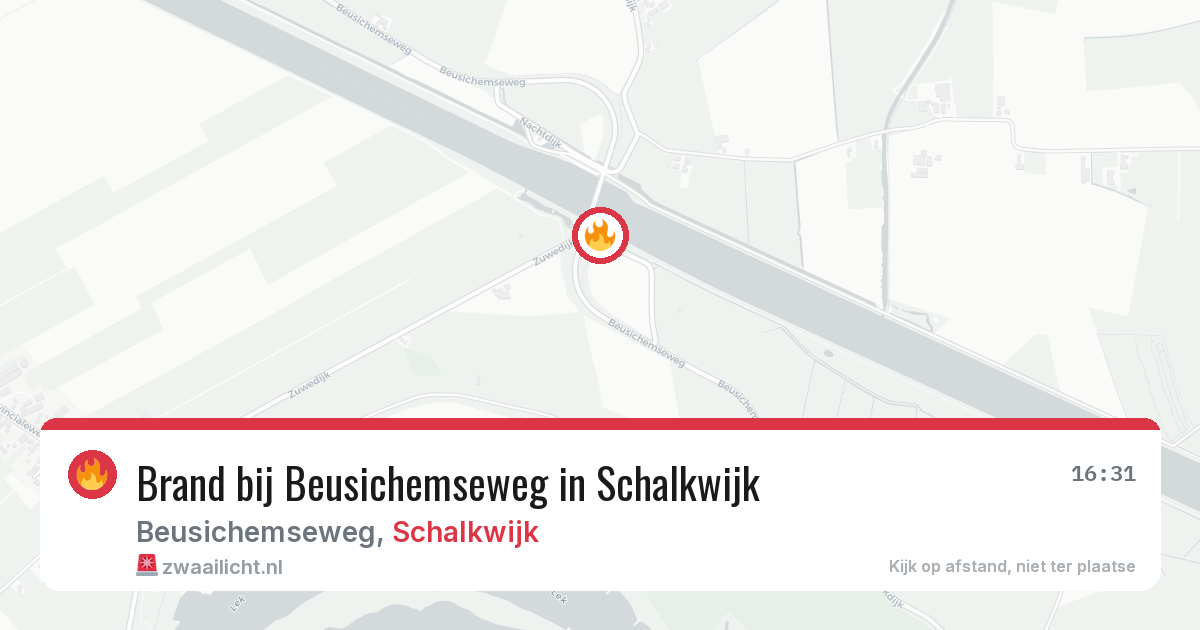 Brand bij Beusichemseweg in Schalkwijk — 23 mei 2026
