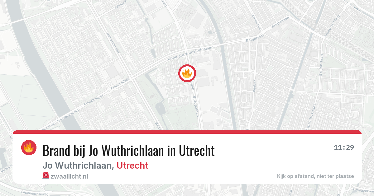 Brand bij Jo Wuthrichlaan in Utrecht — 11 jul 2026