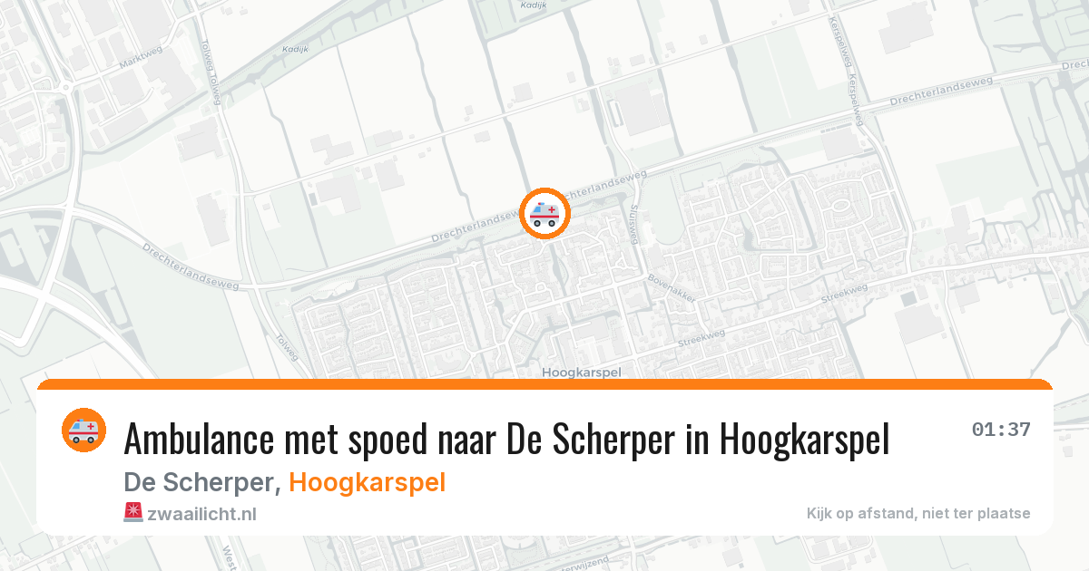 Ambulance met spoed naar De Scherper in Hoogkarspel — 15 apr 2026