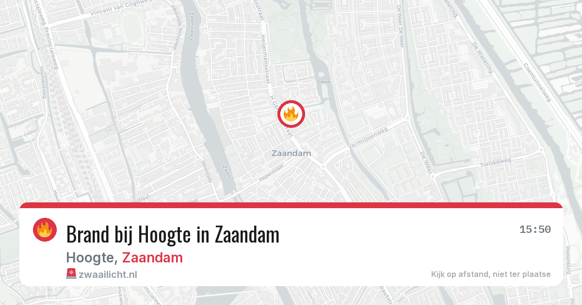 Brand bij Hoogte in Zaandam — 10 mei 2026
