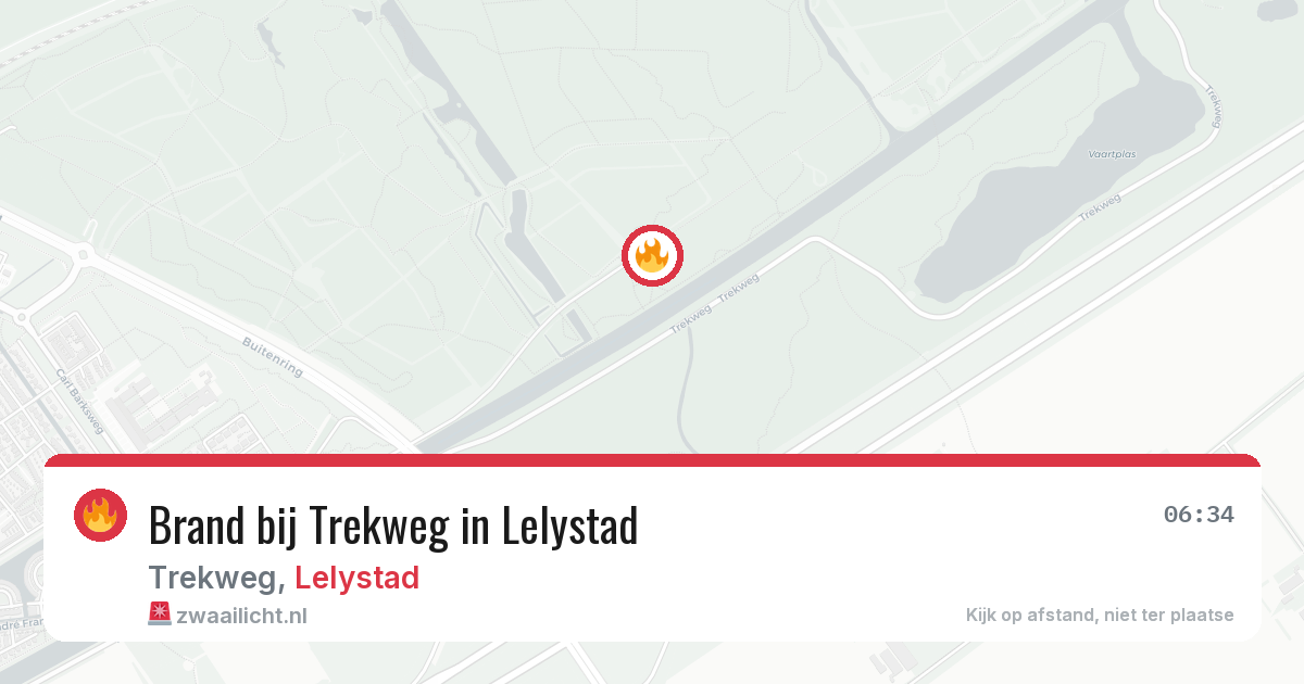Brand bij Trekweg in Lelystad — 11 jun 2026