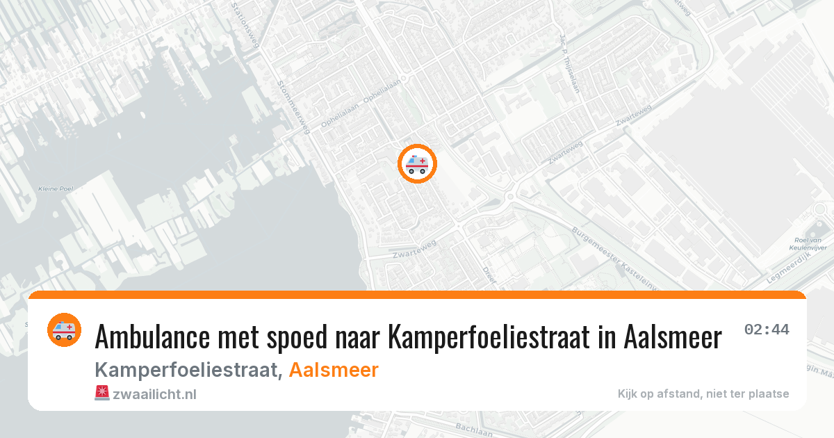 Ambulance met spoed naar Kamperfoeliestraat in Aalsmeer — 9 jun 2026