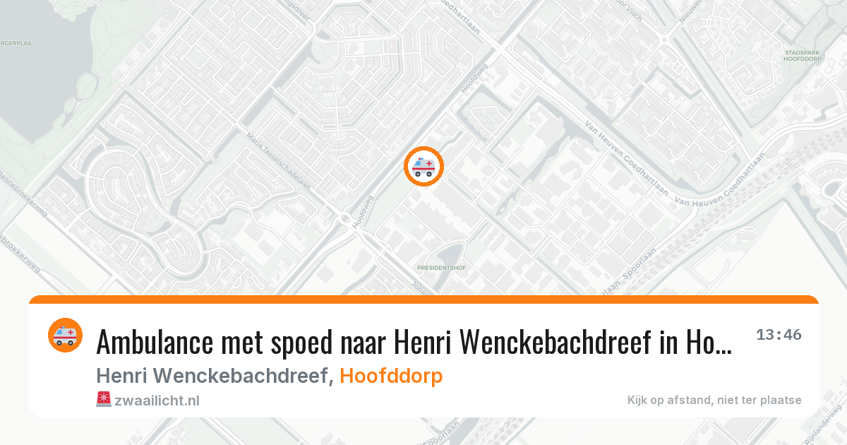 Ambulance met spoed naar Henri Wenckebachdreef in Hoofddorp — 26 mrt 2026
