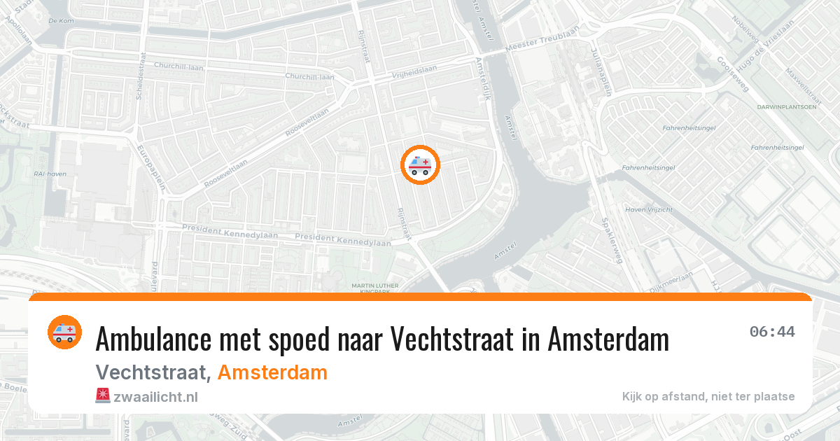 Ambulance met spoed naar Vechtstraat in Amsterdam — 26 mrt 2026