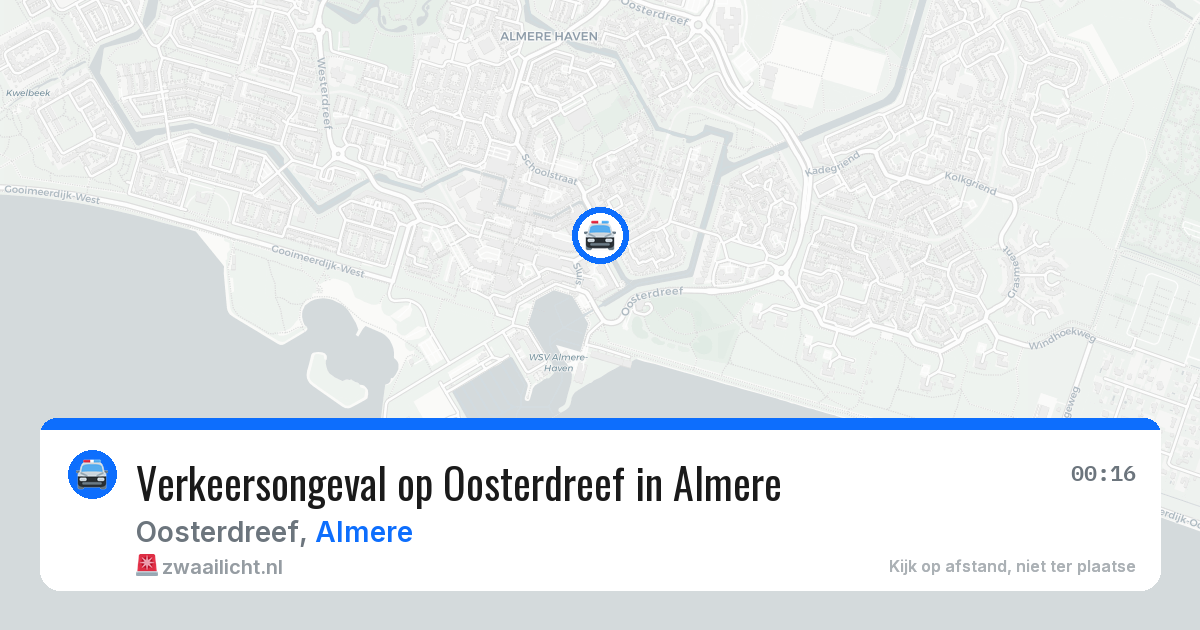 Verkeersongeval op Oosterdreef in Almere — 14 jul 2026