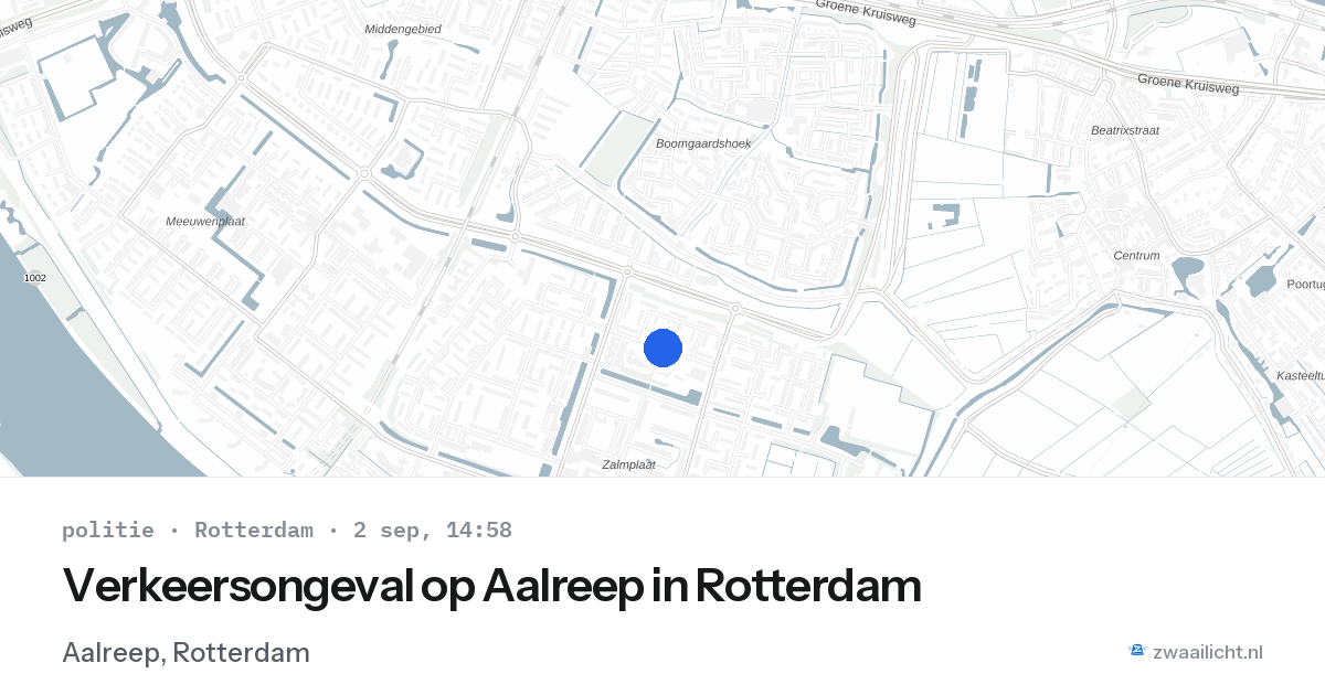 Verkeersongeval op Aalreep in Rotterdam — 2 sep 2026