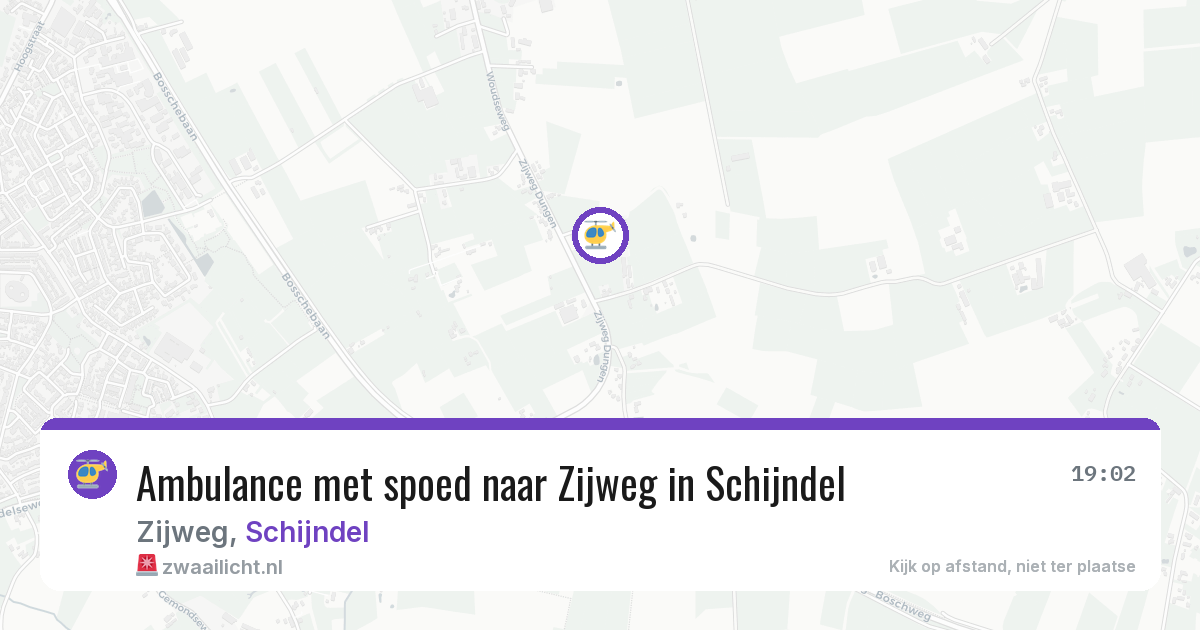 Ambulance met spoed naar Zijweg in Schijndel — 1 jul 2026