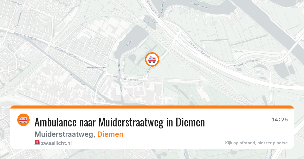 Ambulance naar Muiderstraatweg in Diemen — 21 jul 2026