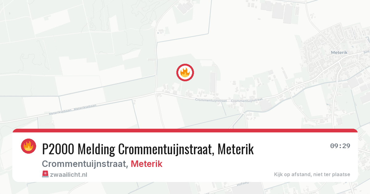P2000 Melding Crommentuijnstraat, Meterik — 7 feb 2026