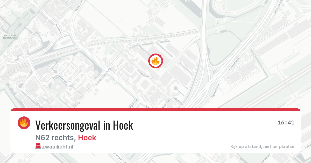Verkeersongeval in Hoek — 26 jul 2026