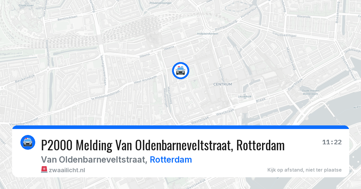P2000 Melding Van Oldenbarneveltstraat, Rotterdam — 30 mei 2026