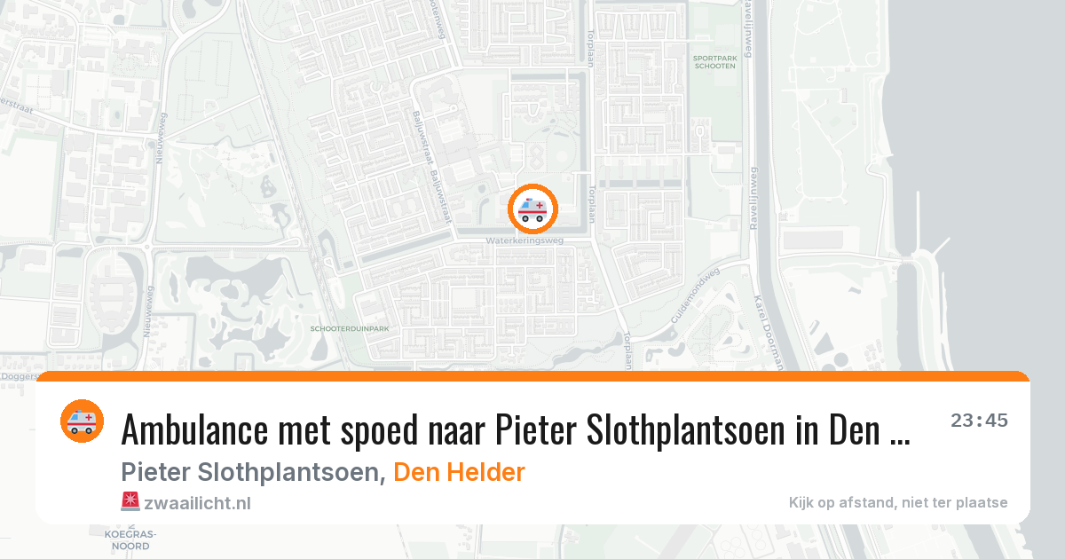 Ambulance met spoed naar Pieter Slothplantsoen in Den Helder — 30 jun 2026