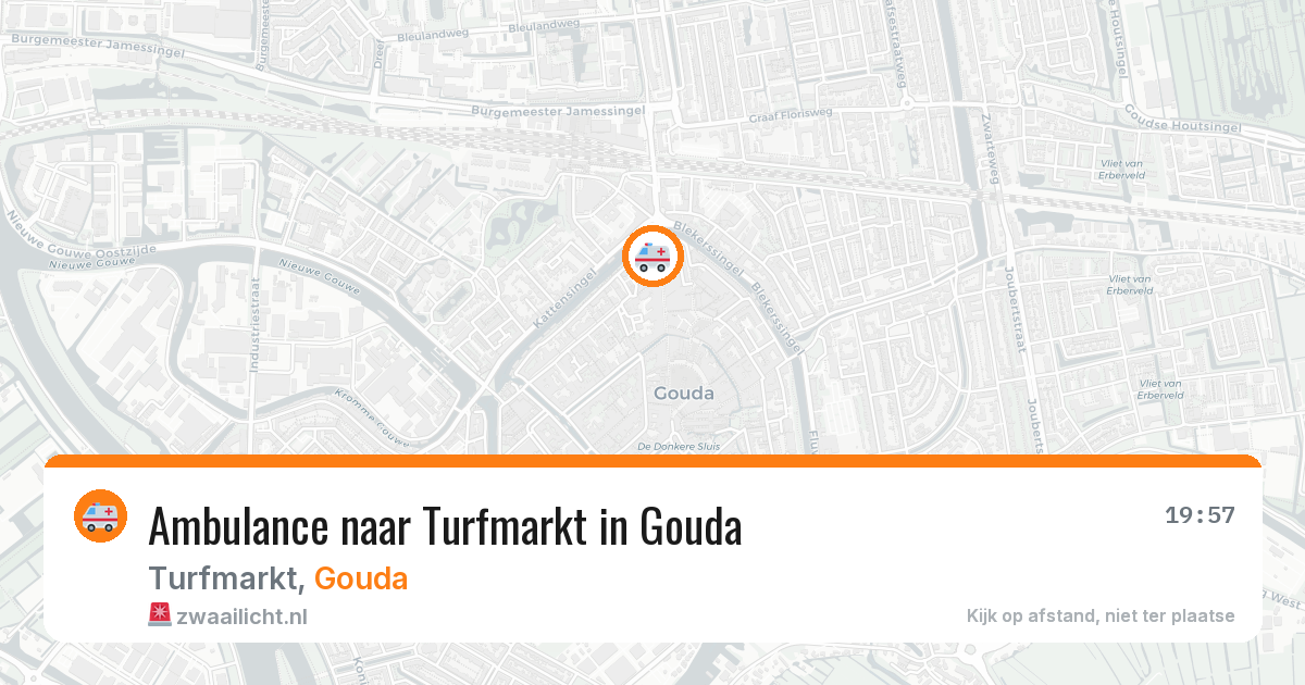 Ambulance naar Turfmarkt in Gouda — 5 jul 2026