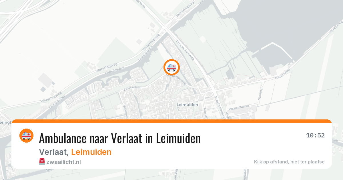 Ambulance naar Verlaat in Leimuiden — 5 aug 2026