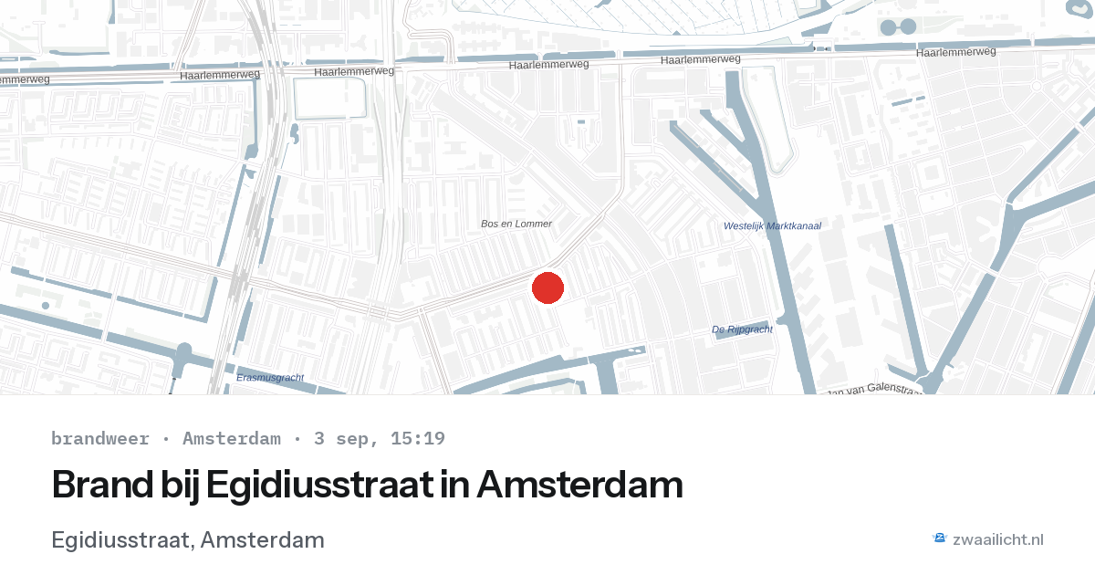 Brand bij Egidiusstraat in Amsterdam — 3 sep 2026