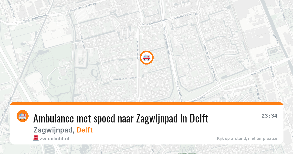 Ambulance met spoed naar Zagwijnpad in Delft — 7 mei 2026
