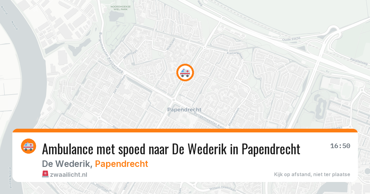 Ambulance met spoed naar De Wederik in Papendrecht — 23 jan 2026