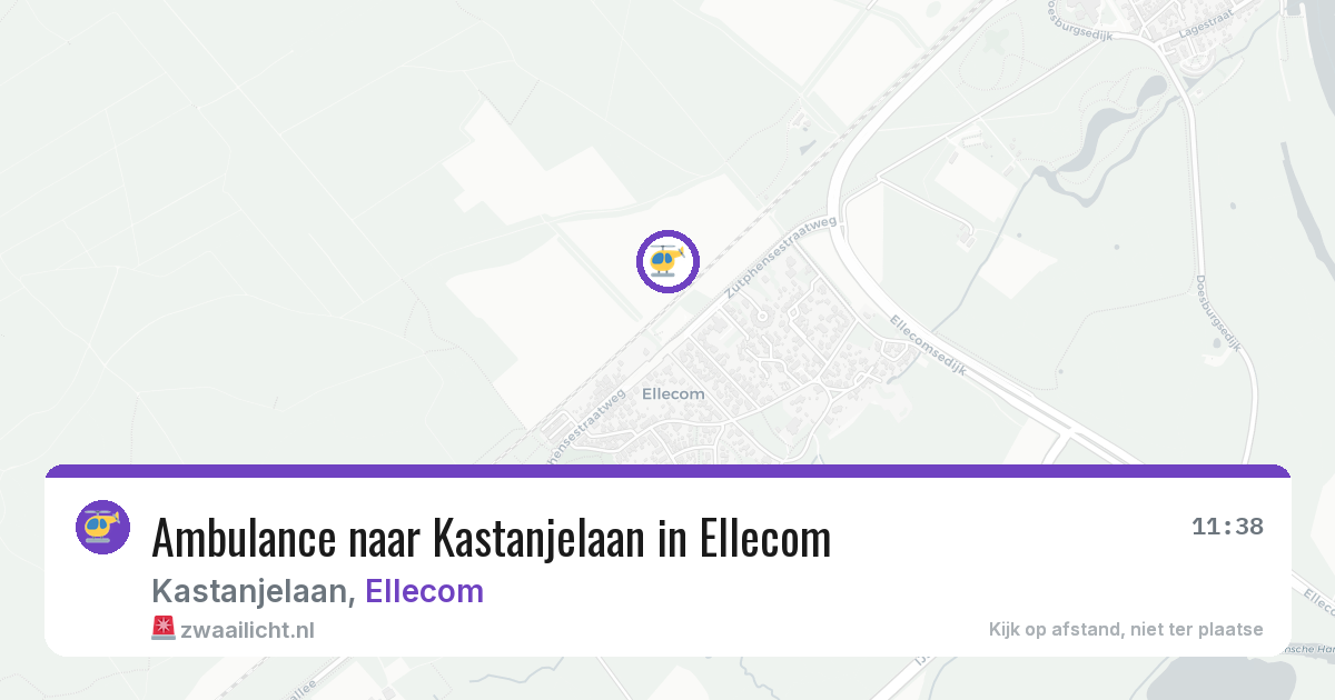 Ambulance naar Kastanjelaan in Ellecom — 1 aug 2026
