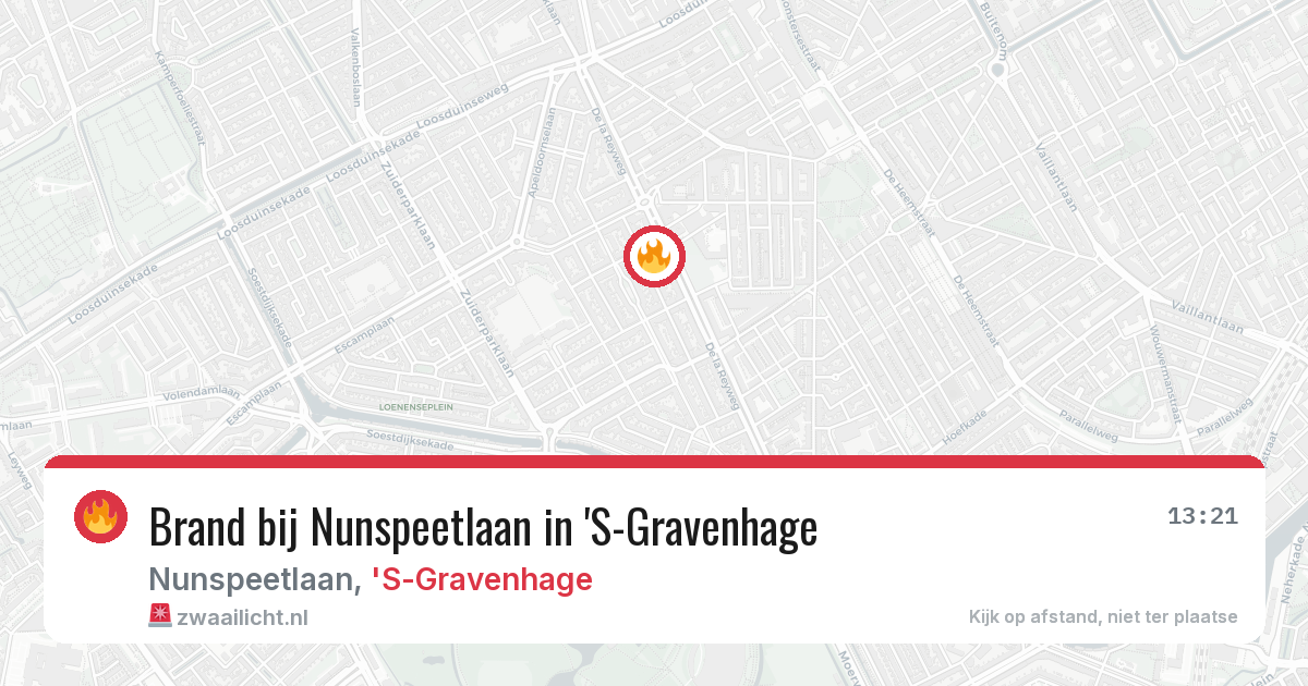 Brand bij Nunspeetlaan in 'S-Gravenhage — 23 feb 2026