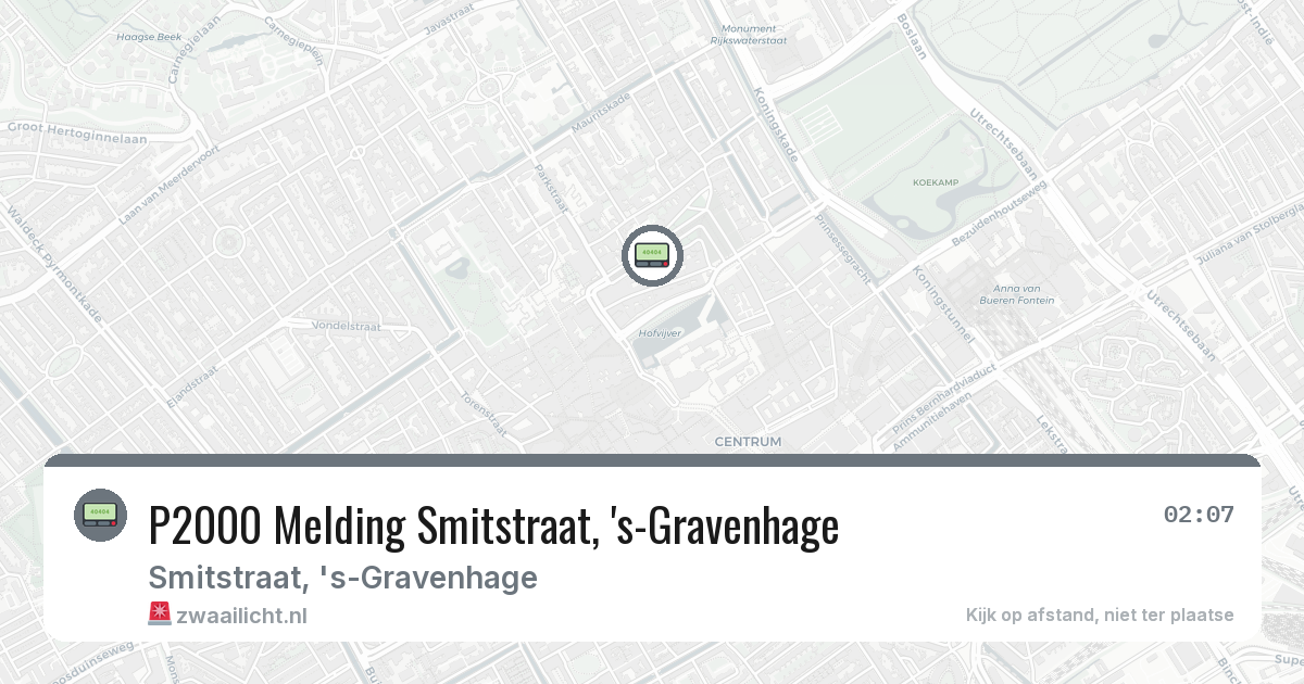 P2000 Melding Smitstraat, 's-Gravenhage — 6 feb 2026