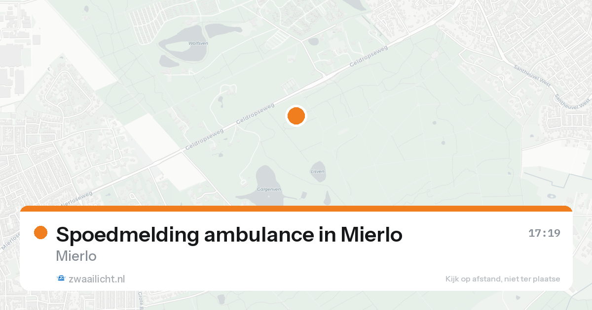 Spoedmelding ambulance in Mierlo — 6 jul 2026