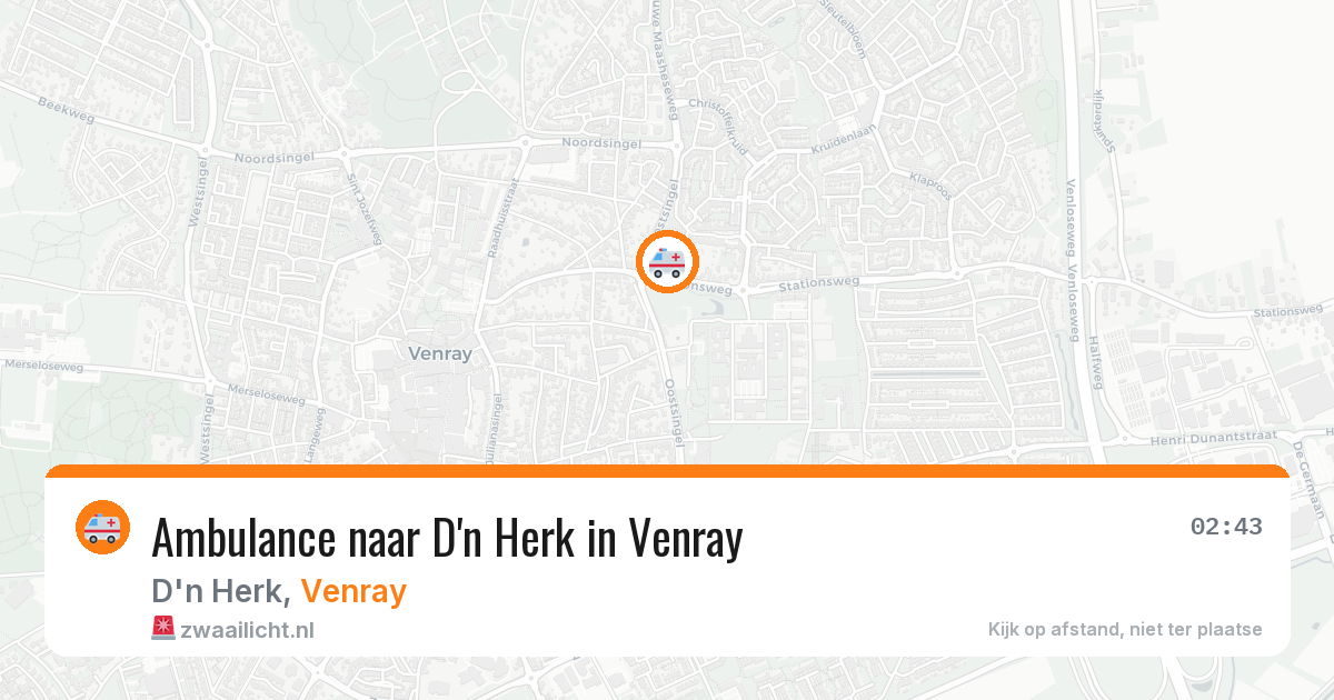Ambulance naar D'n Herk in Venray — 30 mei 2026