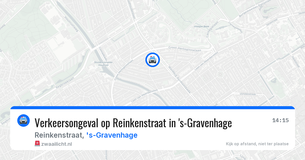 Verkeersongeval op Reinkenstraat in 's-Gravenhage — 16 jul 2026