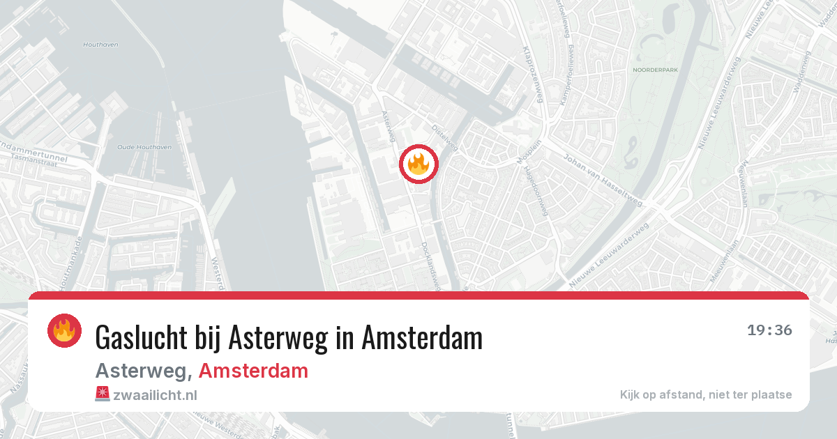 Gaslucht bij Asterweg in Amsterdam — 7 mei 2026