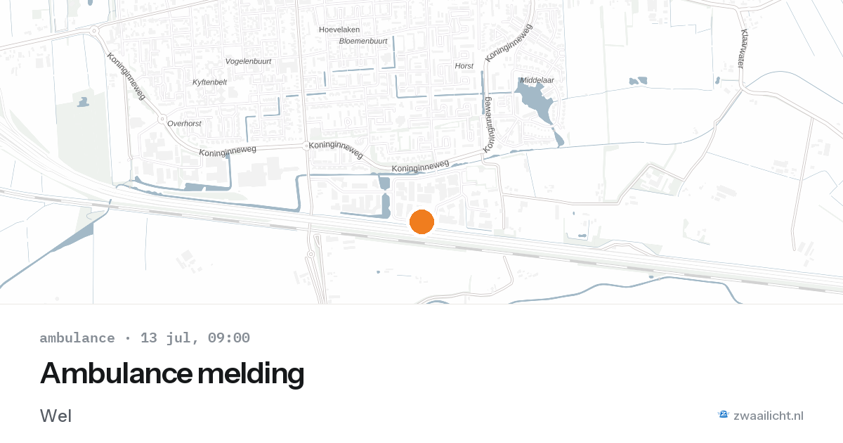Ambulance melding — 13 jul 2026