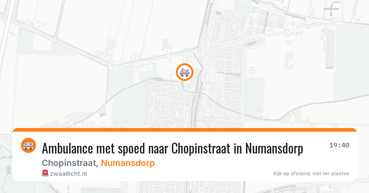 Ambulance met spoed naar Chopinstraat in Numansdorp — 27 jun 2026