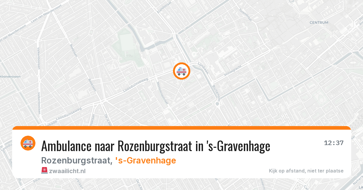 Ambulance naar Rozenburgstraat in 's-Gravenhage — 10 aug 2026