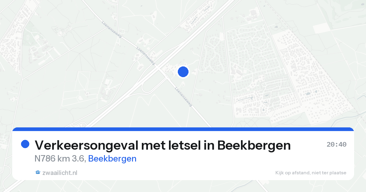 Verkeersongeval met letsel in Beekbergen — 14 aug 2026