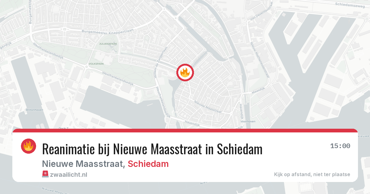 Reanimatie bij Nieuwe Maasstraat in Schiedam — 30 jun 2026