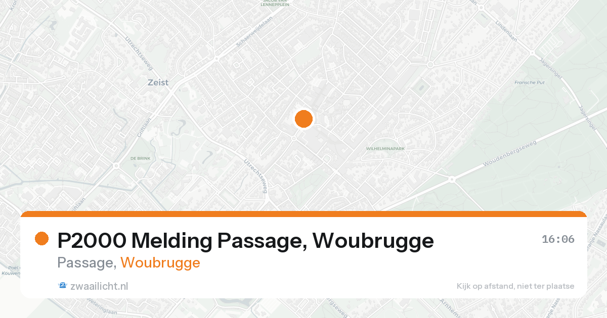 P2000 Melding Passage, Woubrugge — 7 feb 2026