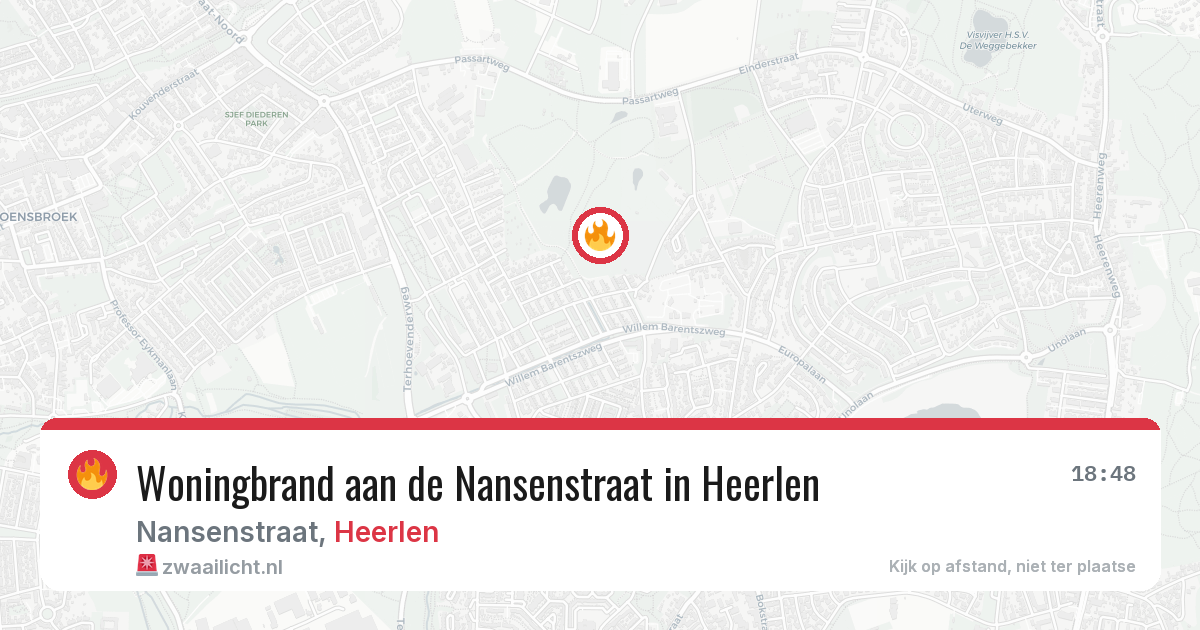 Woningbrand aan de Nansenstraat in Heerlen — 29 mei 2026