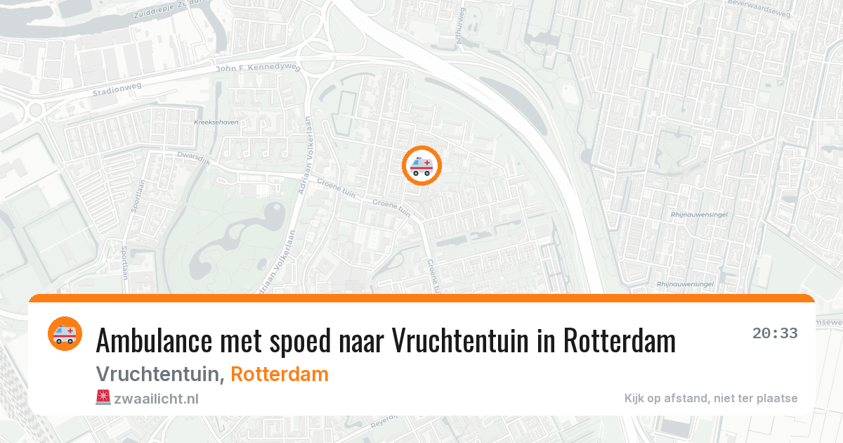 Ambulance met spoed naar Vruchtentuin in Rotterdam — 18 mei 2026