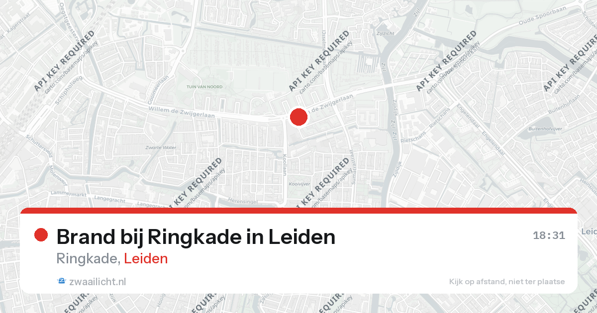 Brand bij Ringkade in Leiden — 22 feb 2026