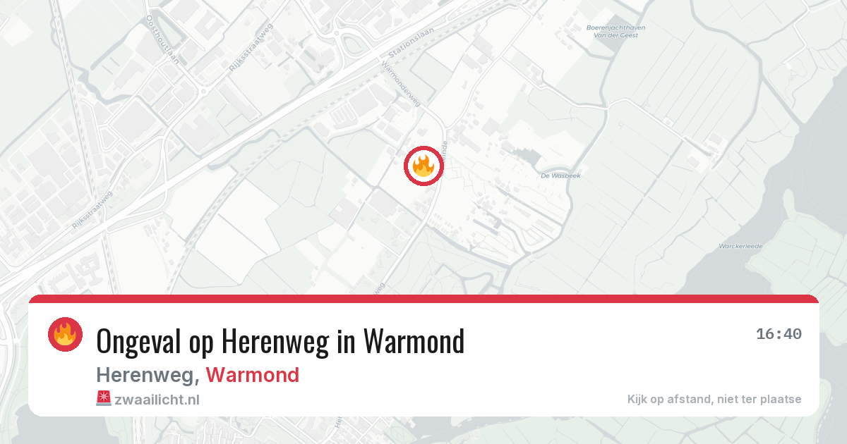 Ongeval op Herenweg in Warmond — 4 jun 2026