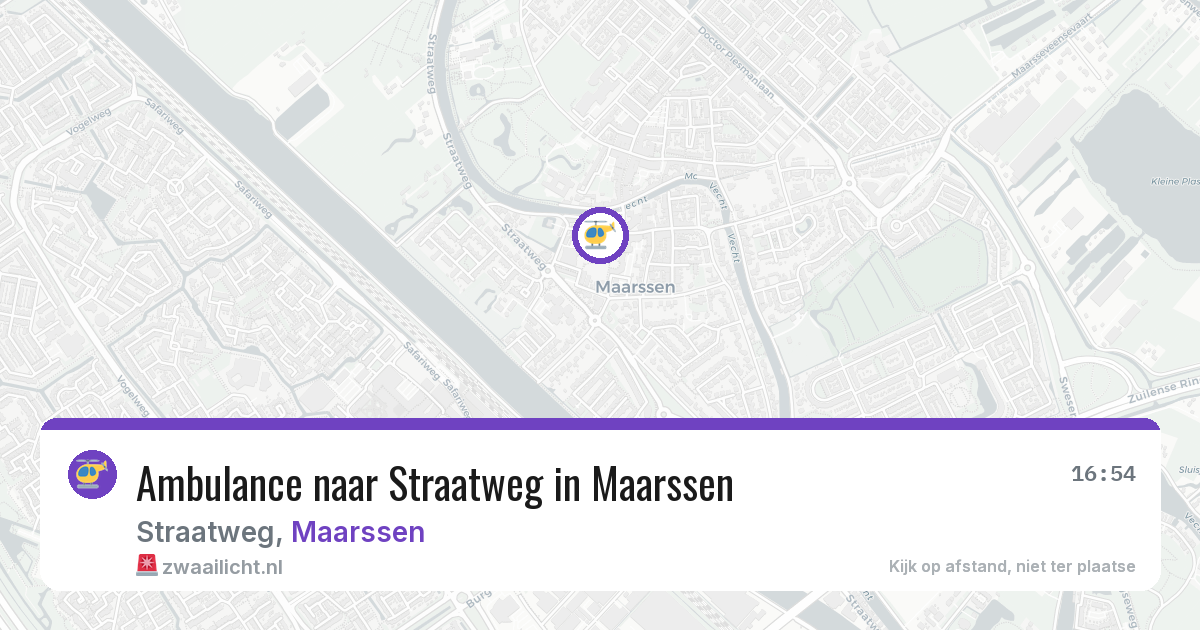 Ambulance naar Straatweg in Maarssen — 14 aug 2026