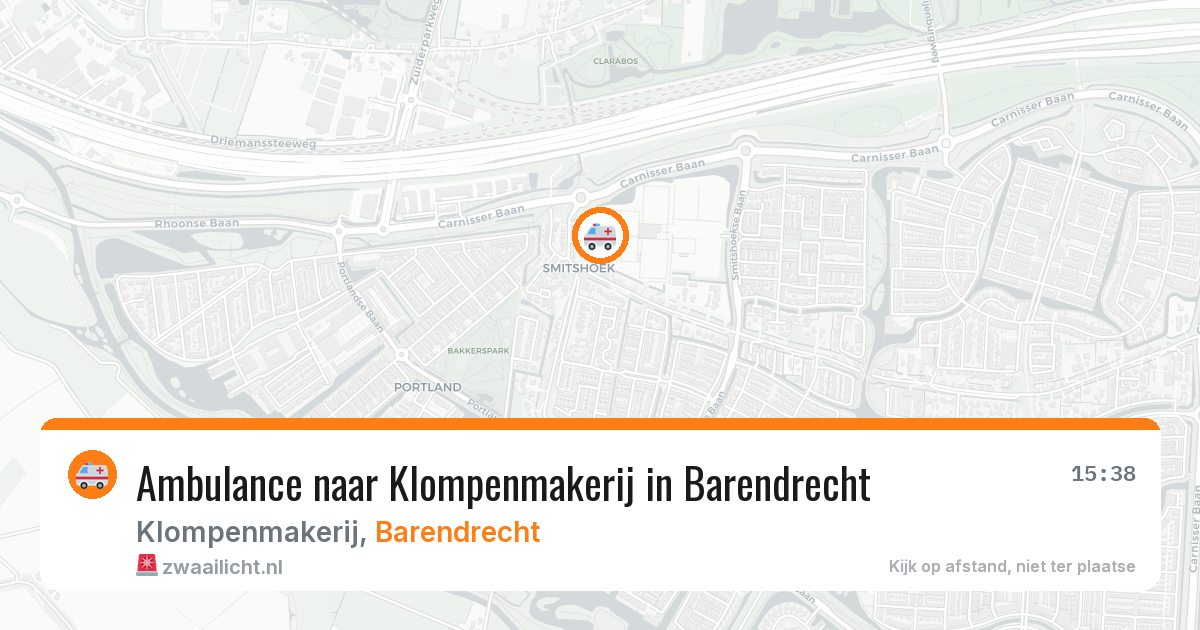 Ambulance naar Klompenmakerij in Barendrecht — 25 jun 2026