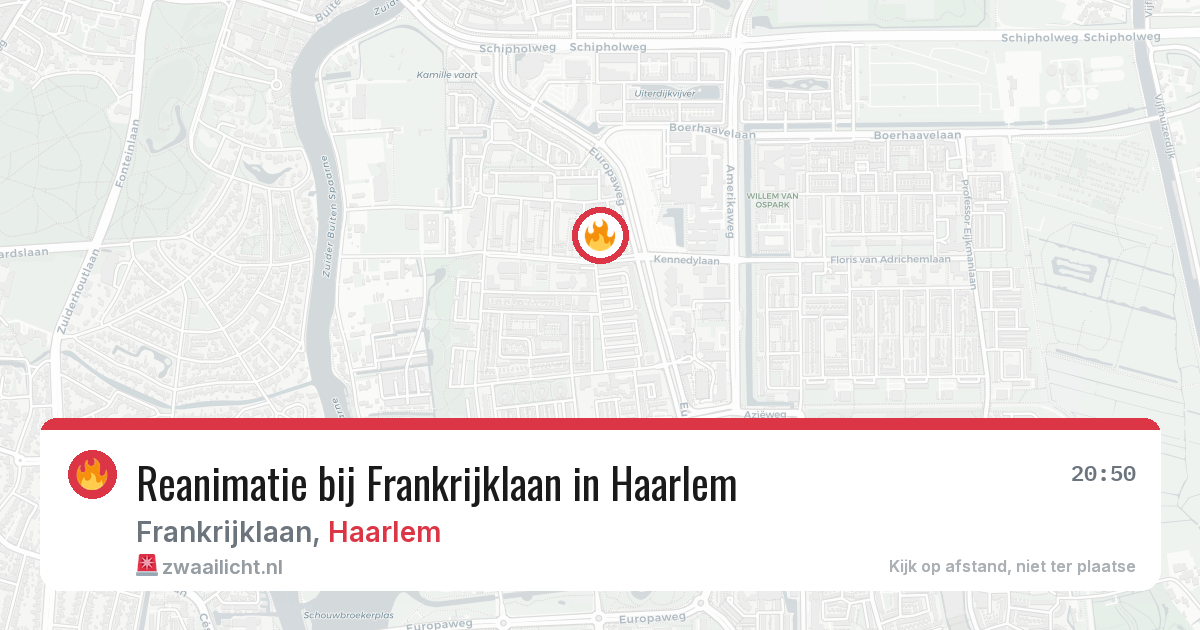 Reanimatie bij Frankrijklaan in Haarlem — 24 apr 2026