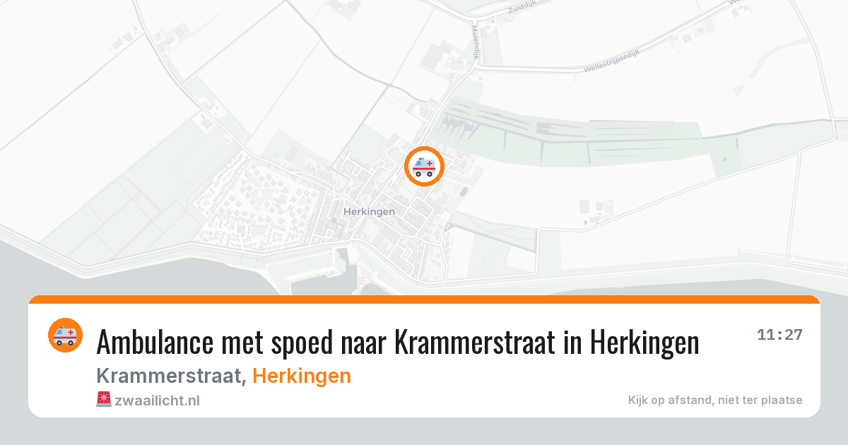 Ambulance met spoed naar Krammerstraat in Herkingen — 4 jun 2026