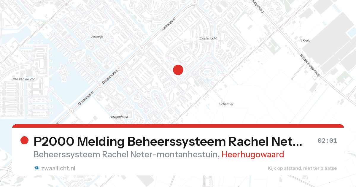 P2000 Melding Beheerssysteem Rachel Neter-montanhestuin, Heerhugowaard — 7 feb 2026