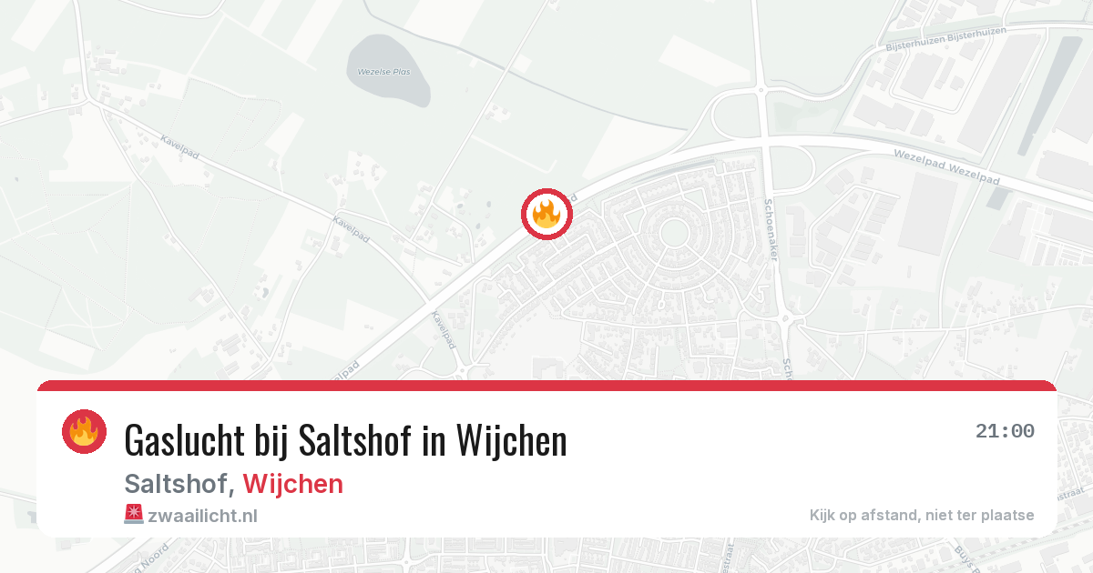 Gaslucht bij Saltshof in Wijchen — 4 mei 2026