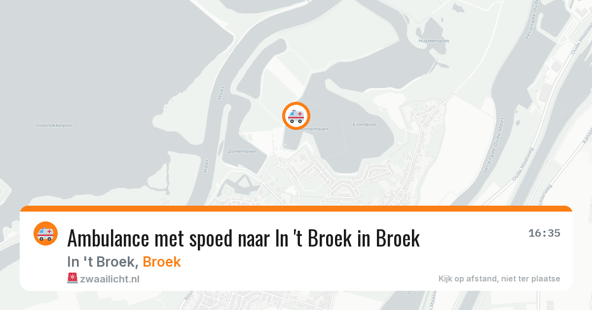 Ambulance met spoed naar In 't Broek in Broek — 27 jun 2026