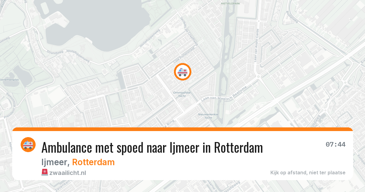 Ambulance met spoed naar Ijmeer in Rotterdam — 28 jul 2026