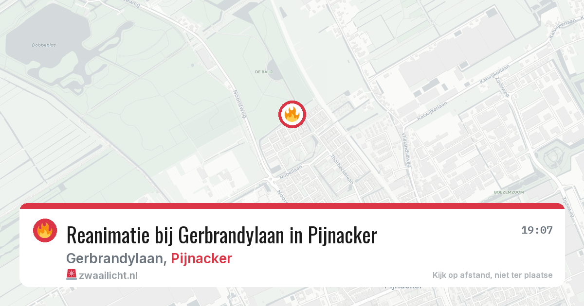 Reanimatie bij Gerbrandylaan in Pijnacker — 16 mrt 2026