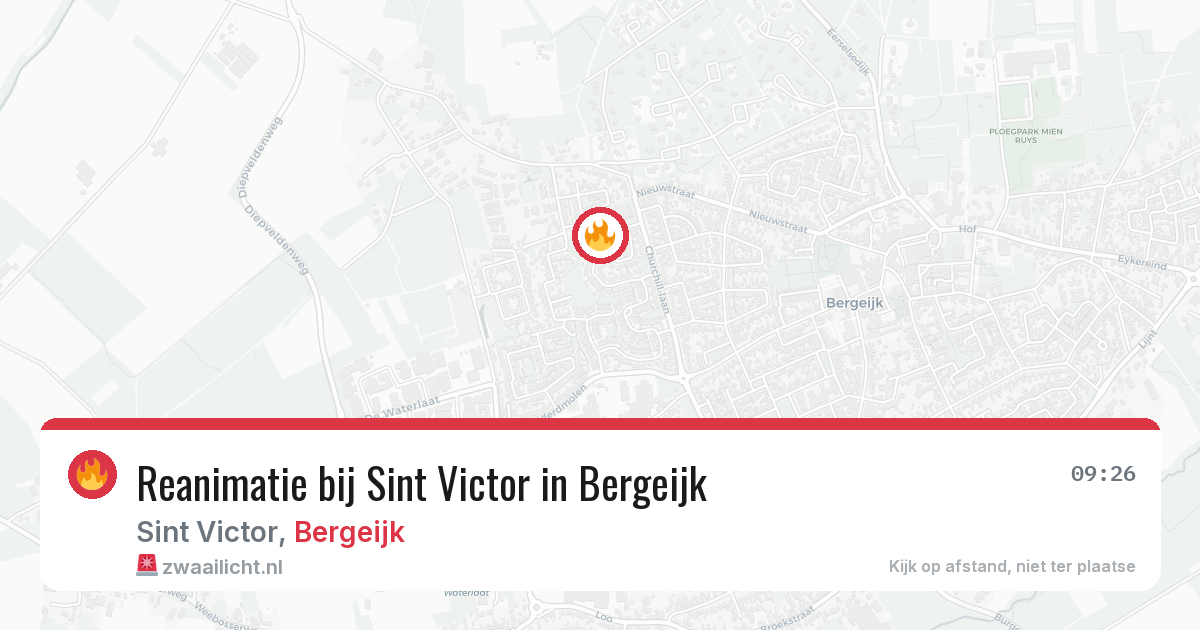 Reanimatie bij Sint Victor in Bergeijk — 7 mrt 2026